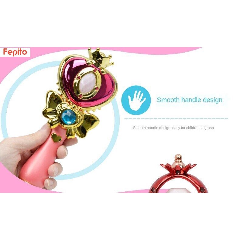 Gậy Đồ Chơi Ma Thuật Có Đèn Và Nhạc Họa Tiết Hoạt Hình Cho Bé Gái