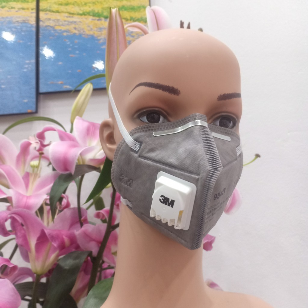 khẩu trang chống bụi 3M 9542V, tiêu chuẩn KN95., lọc bụi mịn