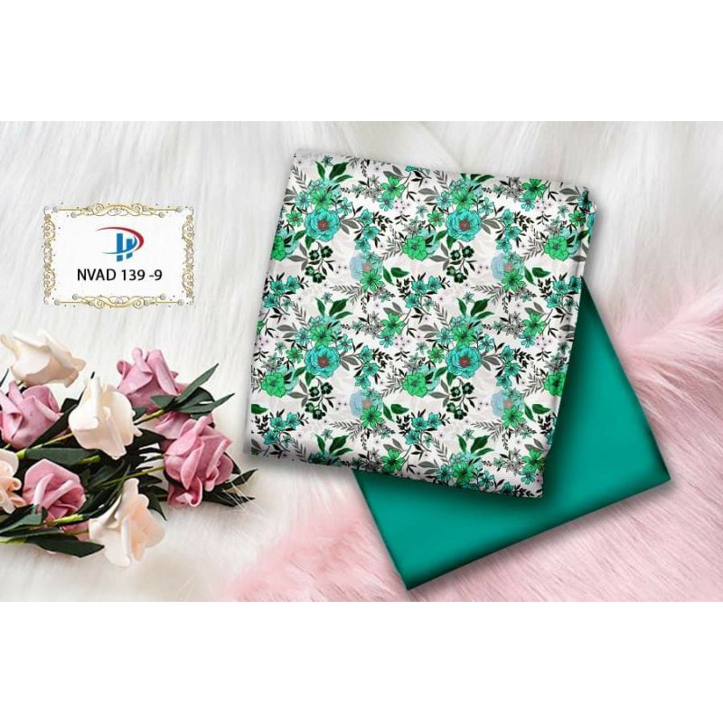 🌼Vải áo dài lụa 3D hoa nhí đồng phục (đặt trước 4 ngày)🌸