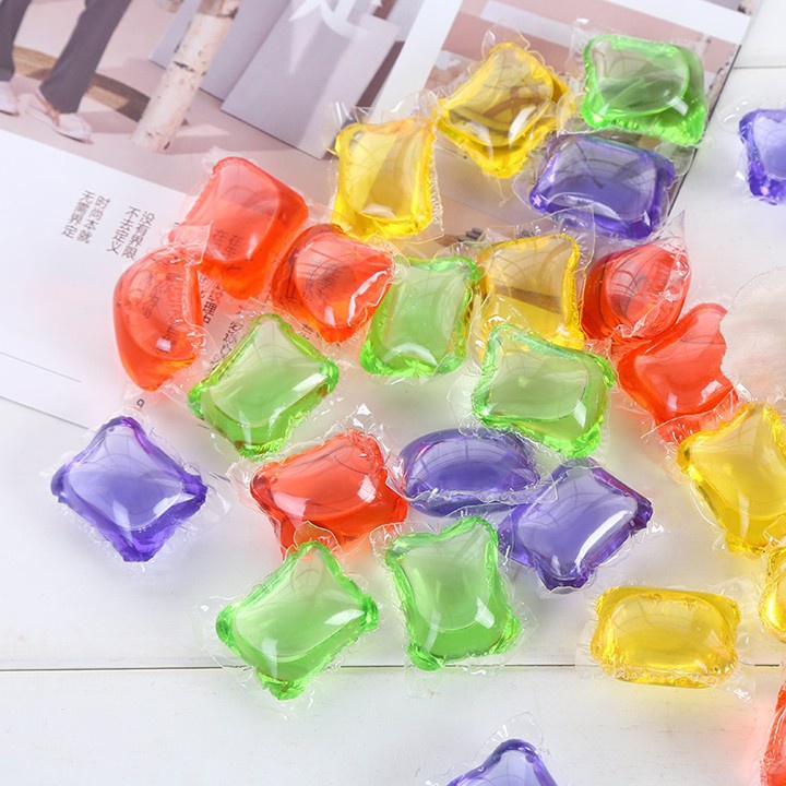 Hộp 30 viên giặt xả quần áo thay thế nước giặt. Nước giặt xả 2 trong 1