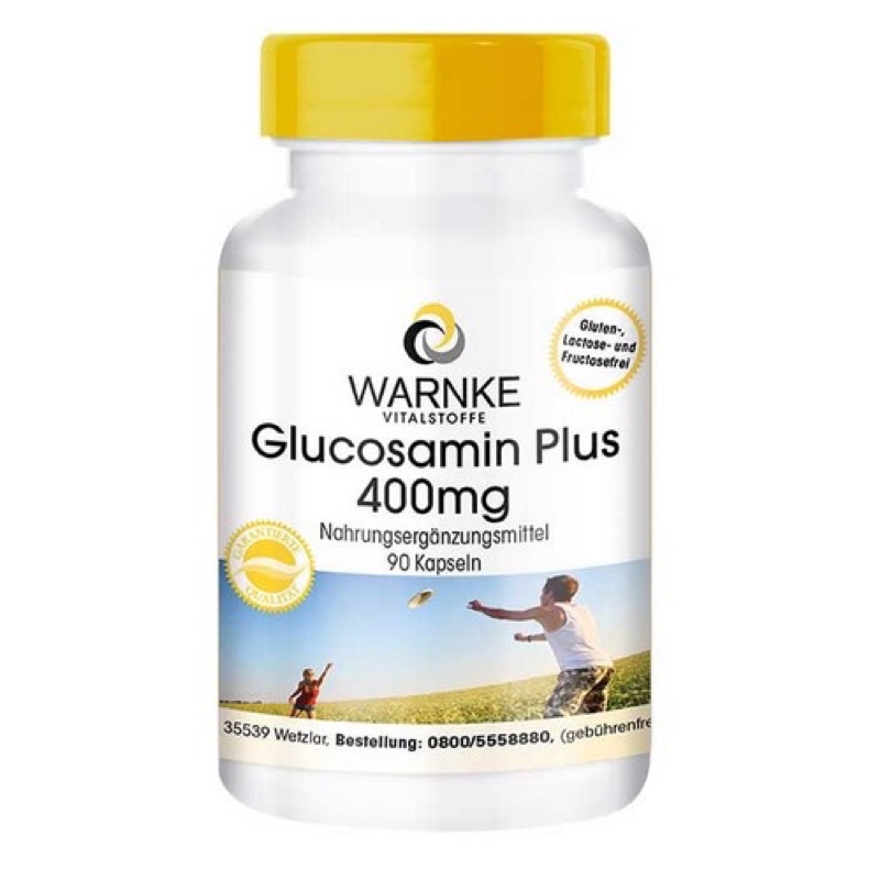 Viên uống Glucosamin Warnke 400mg - bảo vệ sụn khớp, giảm đau và chống viêm xương khớp - 90 Viên - Hàng nội địa Đức