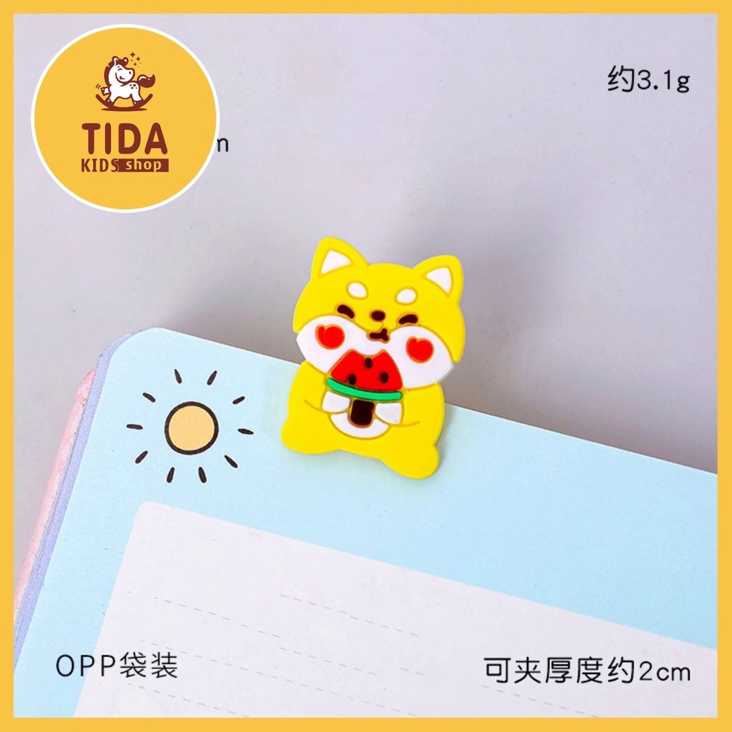 Kẹp Nhựa Gắn Icon ⚡️ HOT TREND ⚡️ 2 cm, Kẹp Nhựa Vintage Trang Trí Nhà Cửa, Góc Học Tập TiDa Kids Shop