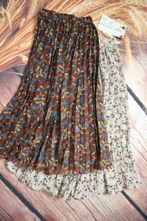 Chân váy vintage dập ly