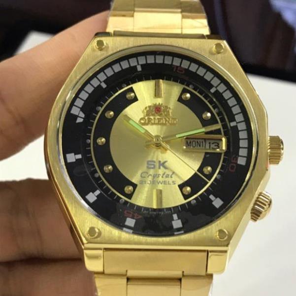 Đồng Hồ Orient Nam Sk Vàng 14k  Mặt Vàng , Đồng hồ thật giá trị thật