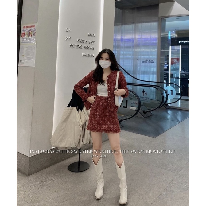 [HÀNG SẴN]SET DẠ TWEET 3 MÀU CÚC NGỌC SIÊU XINH | BigBuy360 - bigbuy360.vn