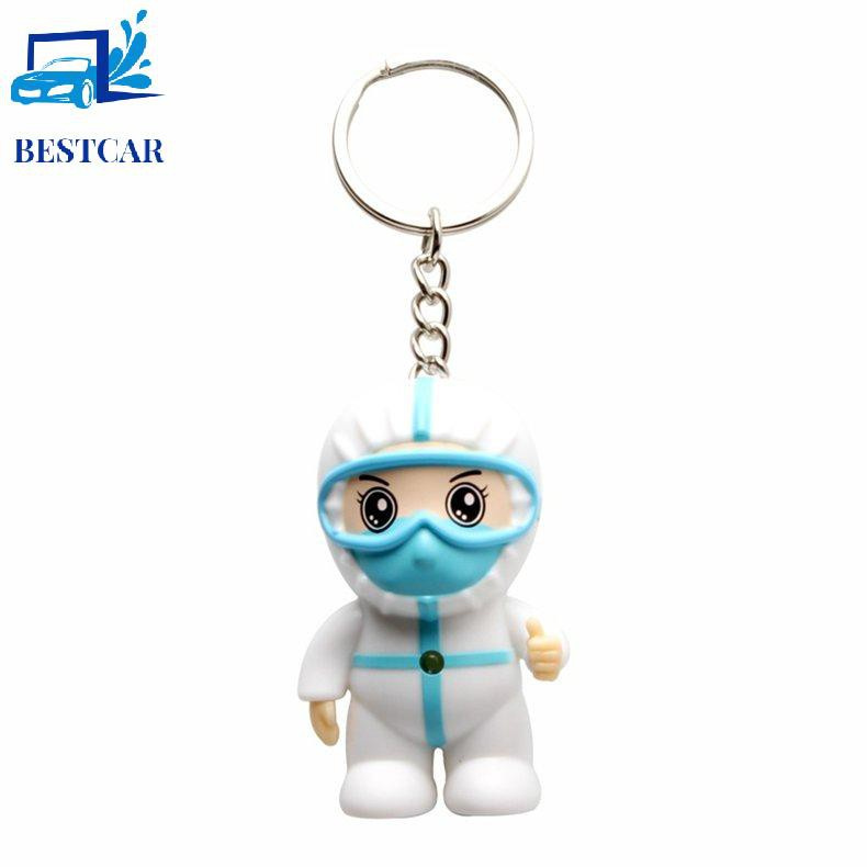 Anti-epidemic Souvenir White Angel Keychain Cartoon Nurse Keyring Pendant Toys