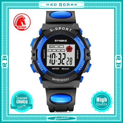 Đồng hồ điện tử trẻ em bé trai, bén gái Synoke 26899 (xanh)