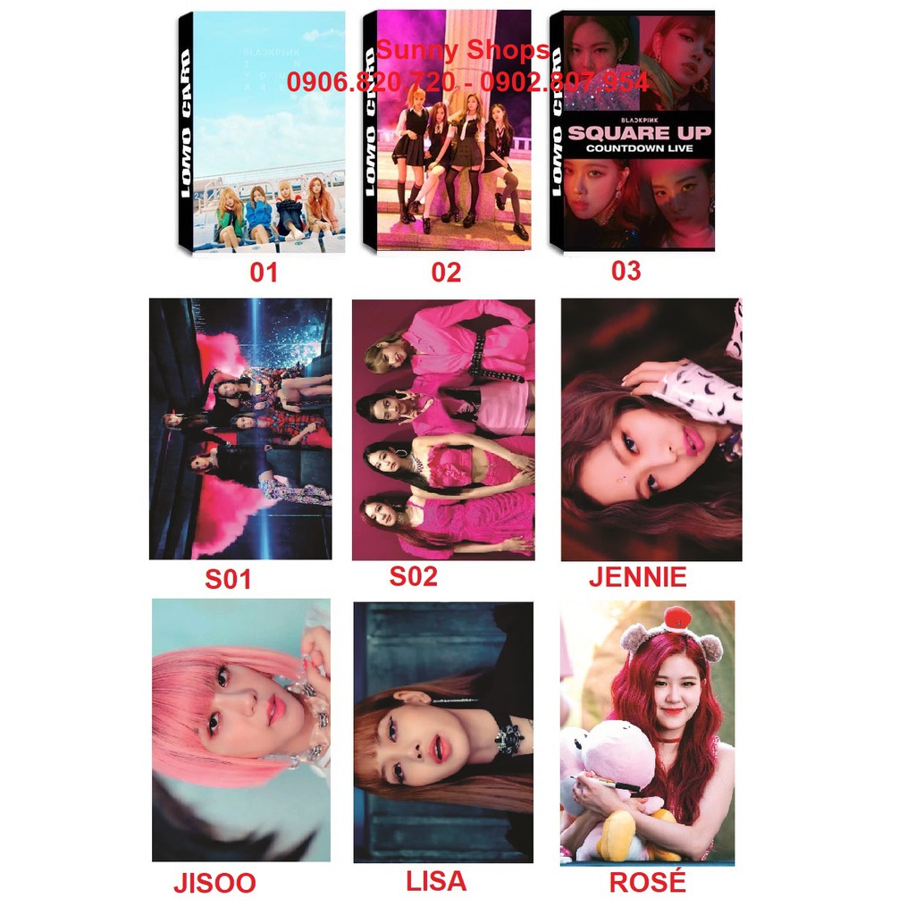 Lomo card hình Black Pink - G-Friend - Monsta X - Mama Moo