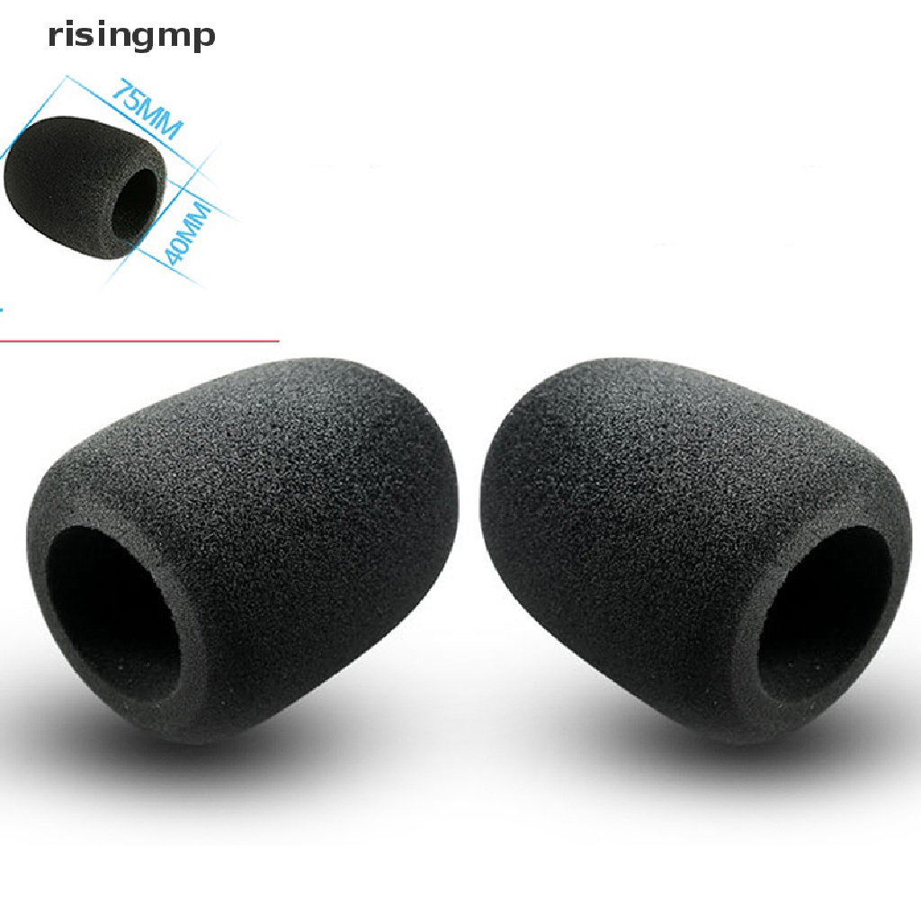 Set 2 Mút Xốp Bọc Đầu Micro Màu Đen 75X60mm Chuyên Dụng Cho Studio ♨Trên đó