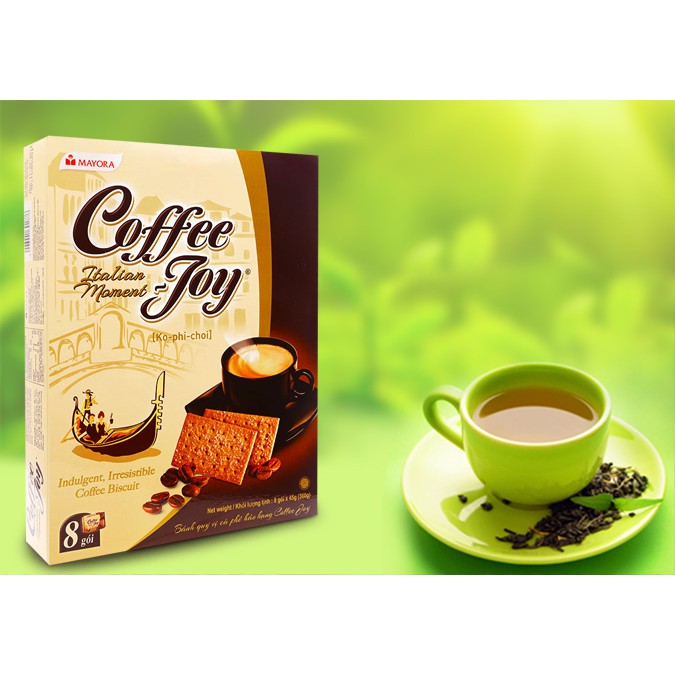 Bánh quy vị cà phê Coffee Joy giòn rụn thơm béo hộp 180g