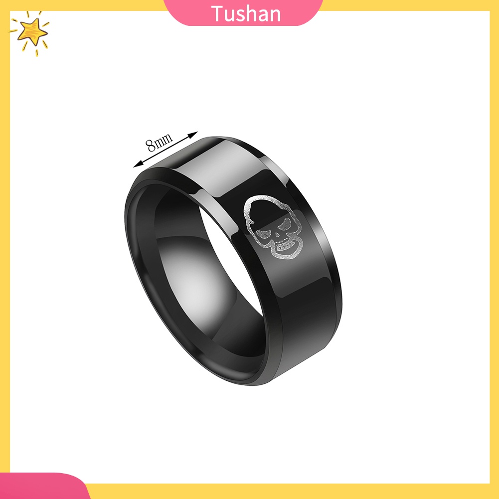 Nhẫn Thép Không Gỉ Hình Đầu Lâu Thời Trang Dành Cho Nam