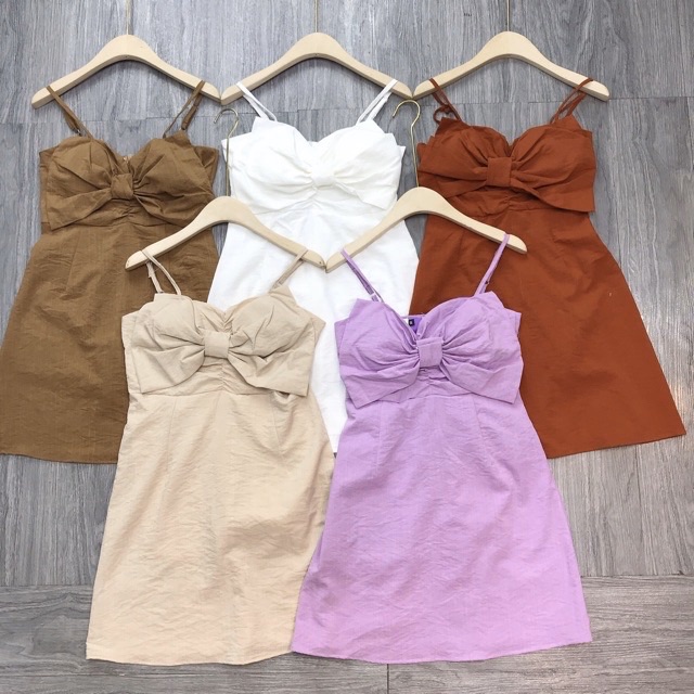 [ Mã FAMAYWA2 giảm 10K đơn 50K] VÁY 2 DÂY NƠ NGỰC DÁNG A | BigBuy360 - bigbuy360.vn