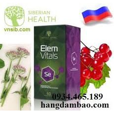 Thực phẩm chức năng Elemvitals Selenium with Siberian herbs