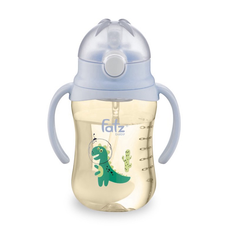 [Chính Hãng] Bình tập uống nước FatzBaby tritan 360 độ có ống hút 250ML - Cốc ống hút chống đổ Fatz FB0250N