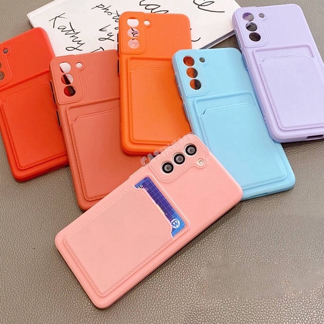 Ốp Điện Thoại Có Ngăn Đựng Thẻ Chống Sốc Cho Samsung Galaxy S21 S21FE S21Ultra S21PLus SamsungS21 FE Ultra Plus