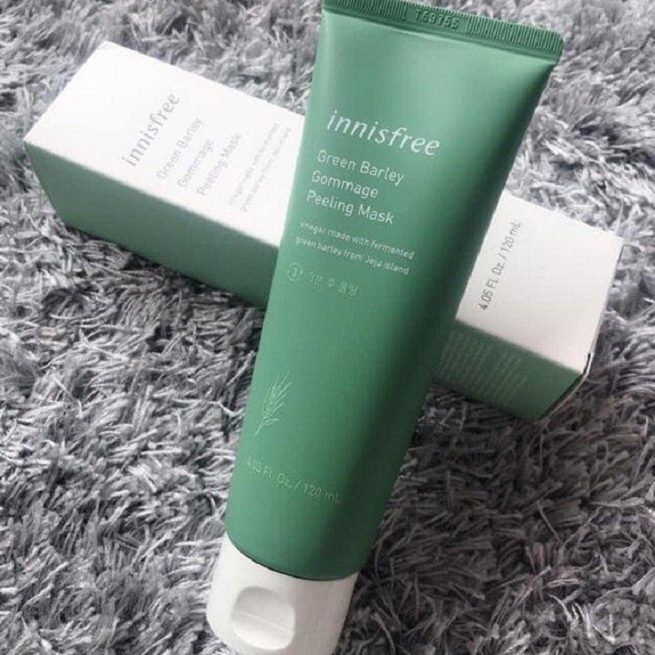 Tẩy da chết Innisfree Green Barley Gommage Peeling Mask 120ml chiết xuất từ lúa mạch không khô da, giúp da mịn màng