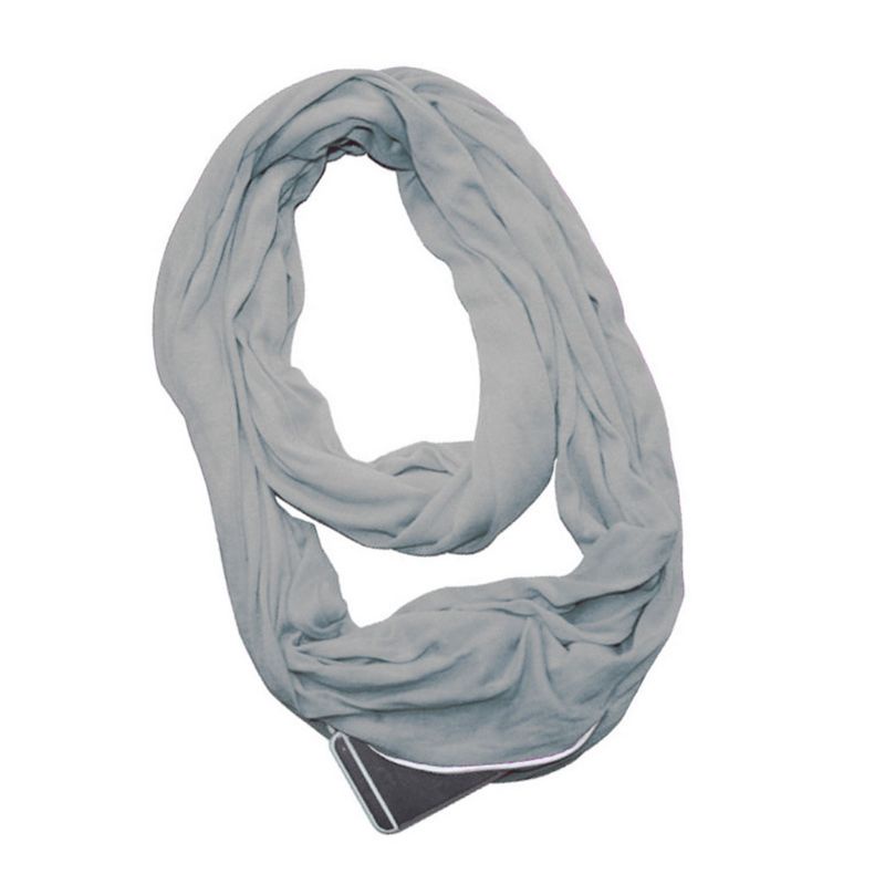 Khăn Choàng Cổ 135-175cm 10 Màu Co Giãn Có Khóa Kéo