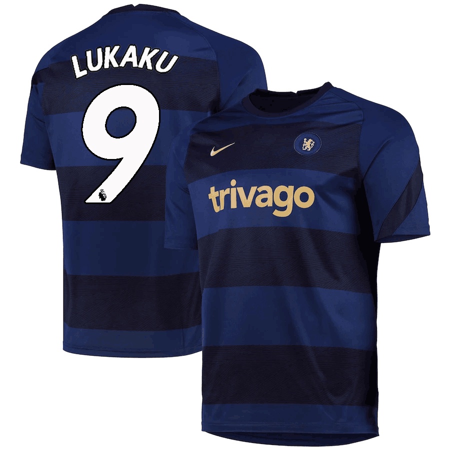 Áo Thun Chelsea 2pre-match-Đen Xanh Lukaku 2223