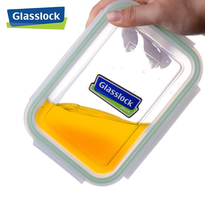 Hộp đựng cơm thủy tinh Glasslock 2000ml sử dụng được trong lò vi sóng máy rửa bát