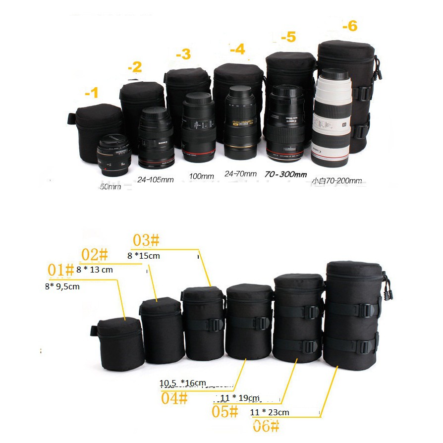 túi đựng lens.