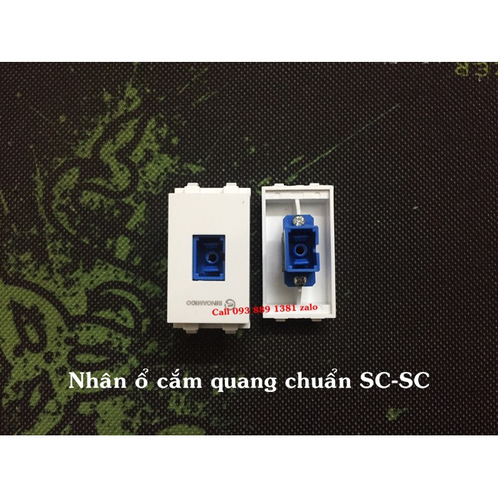 Nhân, hạt ổ cắm quang chuẩn SC-SC âm tường, âm sàn (lắp mặt nạ panasonic, ổ điện âm sàn)