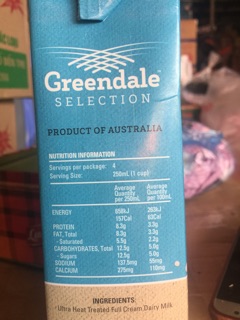 sữa tươi Greendale milk 1 lít