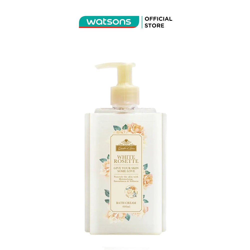 Kem Tắm Garden Of Love White Rosette Bath Cream Cấp Ẩm Sâu Cho Làn Da Từ Hoa Huệ Trắng 400ml