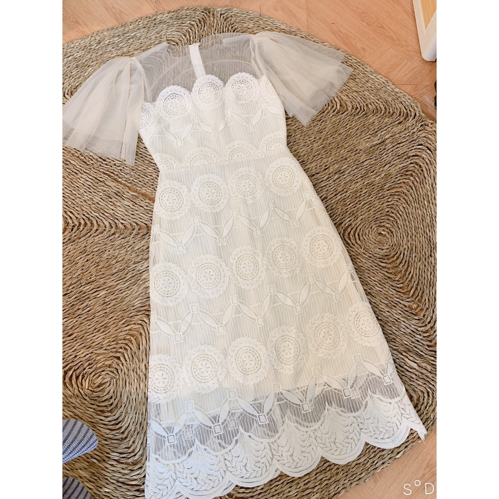 [Mã FAGREEN245 giảm 10% tối đa 30K đơn 99K] VÁY REN CHỈ PHỐI LƯỚI HÀNG THIẾT KẾ CAO CÁP 2 LỚP | BigBuy360 - bigbuy360.vn