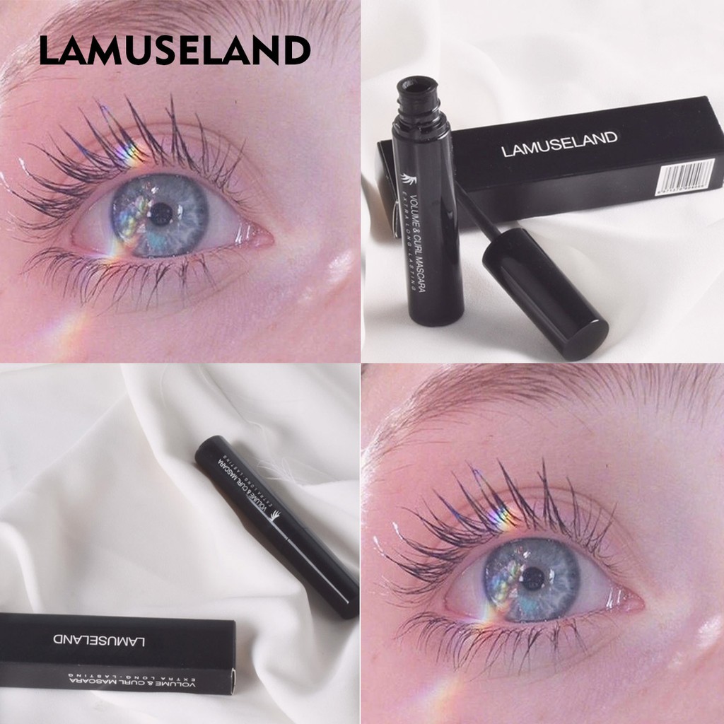 Mascara chuốt mi dài/dày màu đen kháng nước chống mồ hôi lâu trôi LAMUSELAND LA4006 6ml