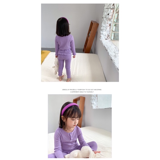 ( 7-25kg ) Bộ Tăm Cổ Trụ Cho Bé Gái Chạy Sóng Cực Xinh, Bộ Thu Đông Dài Tay Cho Bé Gái, Đồ Ngủ Bé Gái