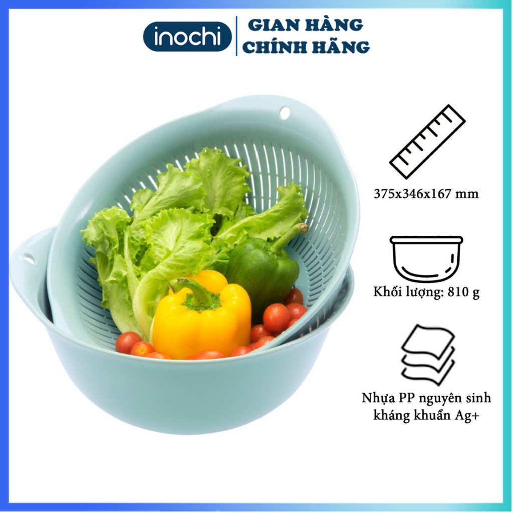 Rổ Nhựa Cao Cấp Yoko Inochi Nhật Bản Loại Lớn Nhựa Cao Cấp Chắc Chắn Sang Trọng Gọn Gàng An Toàn