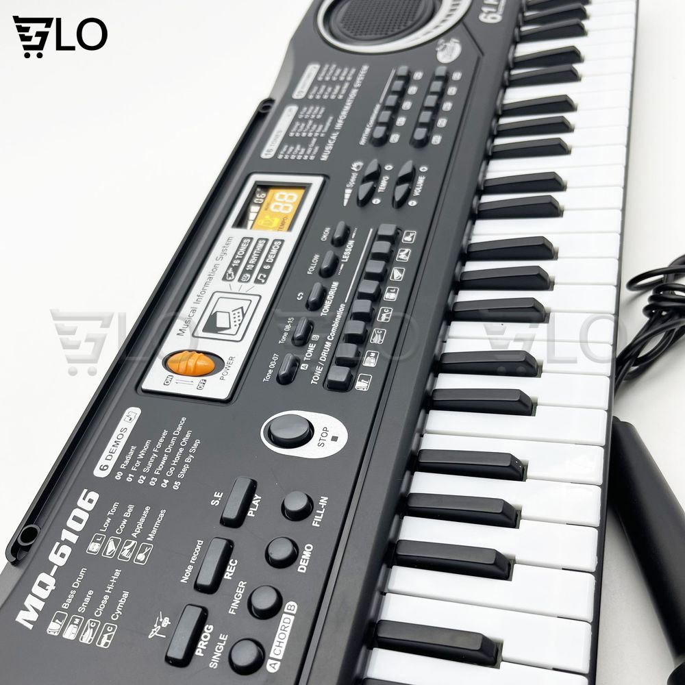 Đàn Piano Electronic Keyboard 61 Phím Kèm Mic Cho Bé