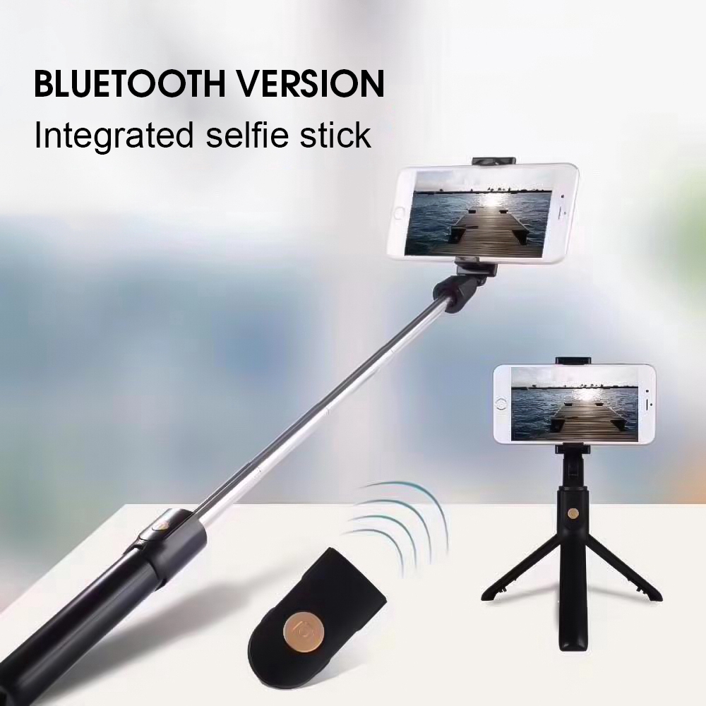 Bộ gậy chụp ảnh tự sướng không dây 3 trong 1 kết nối bluetooth có thể gập lại kết nối điều khiển từ xa