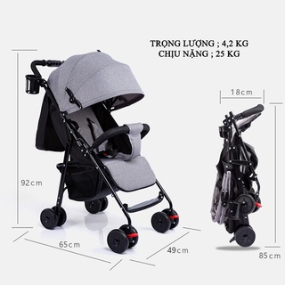Xe đẩy trẻ em gấp gọn đa năng, xe đẩy du lịch thời trang cho bé sự lựa chọn của mẹ XD003