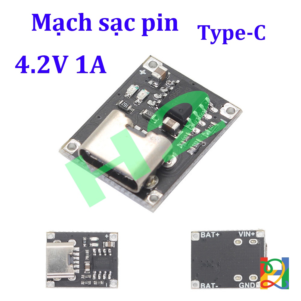 Mạch sạc pin siêu mini Lithium - Li-ion - 18650 4056H 4.2V 1A cổng USB Type-C
