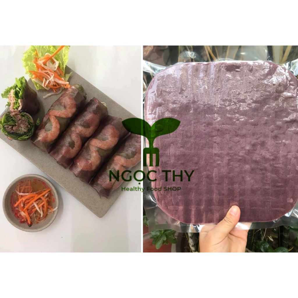 [NT Food] Bánh tráng vuông gạo lứt đen (bánh tráng huyền mễ) ăn eatclean giảm cân