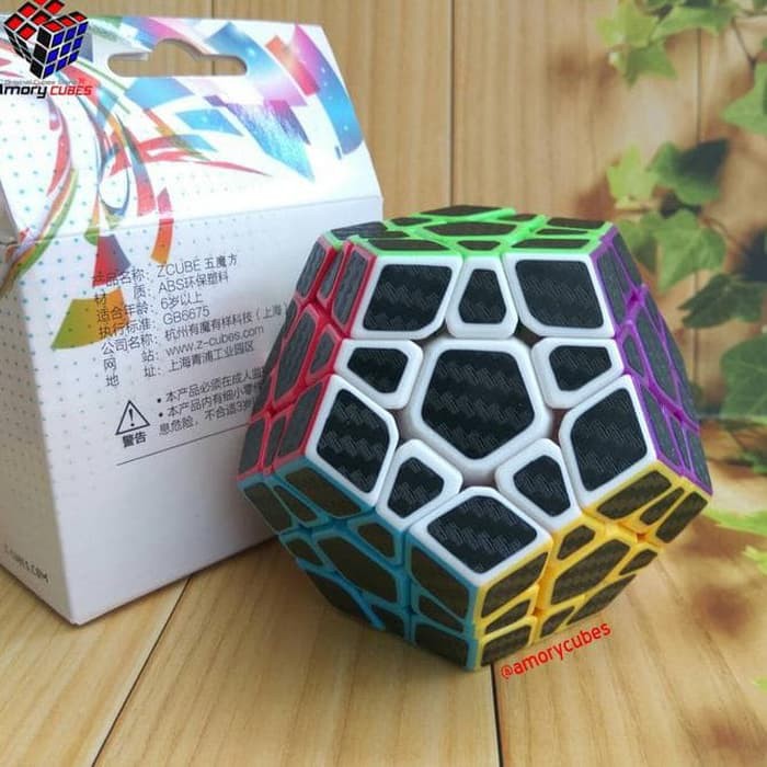 Đồ chơi Rubik Megaminx Zcube Carbon - Rubik 12 Mặt (Rubik Biến Thể) Quay Trơn Mượt Phát Triển IQ