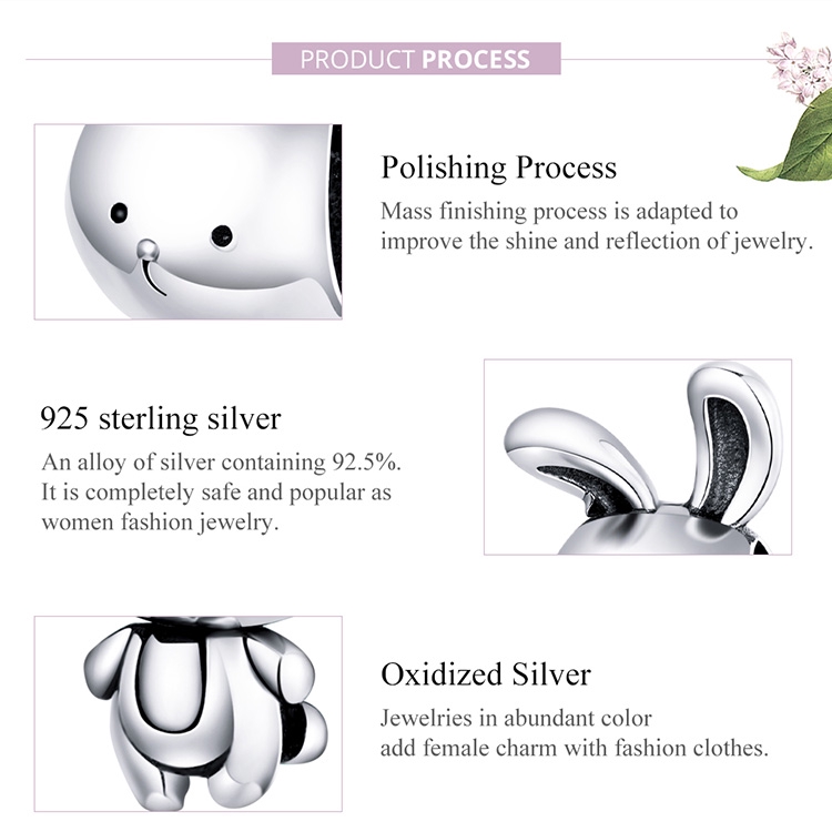 [Mã FAMAYFA giảm 10K đơn 50K] Bamoer 925 Real Silver Rabbit Shape Bead Pendant Bracelet Accessories SCC1517 | BigBuy360 - bigbuy360.vn