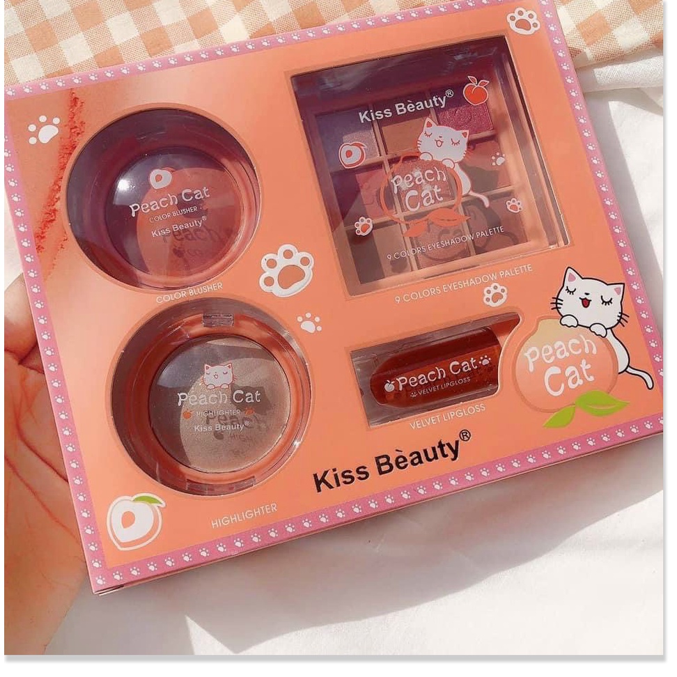 Sét Meckup Kiss Beauty Cat 4 món sang chảnh