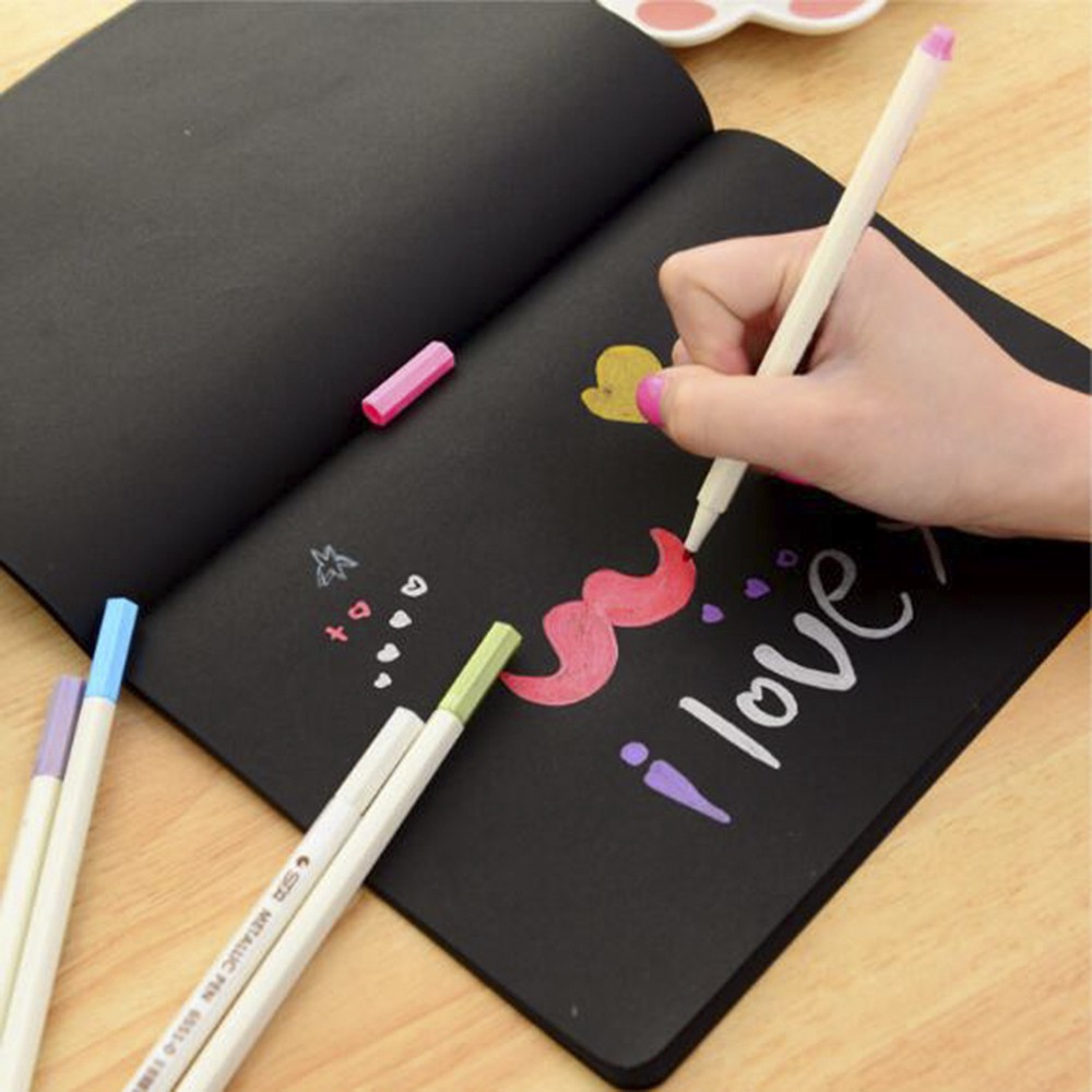 Set 30 tờ giấy đen dùng vẽ tranh DIY cho bé