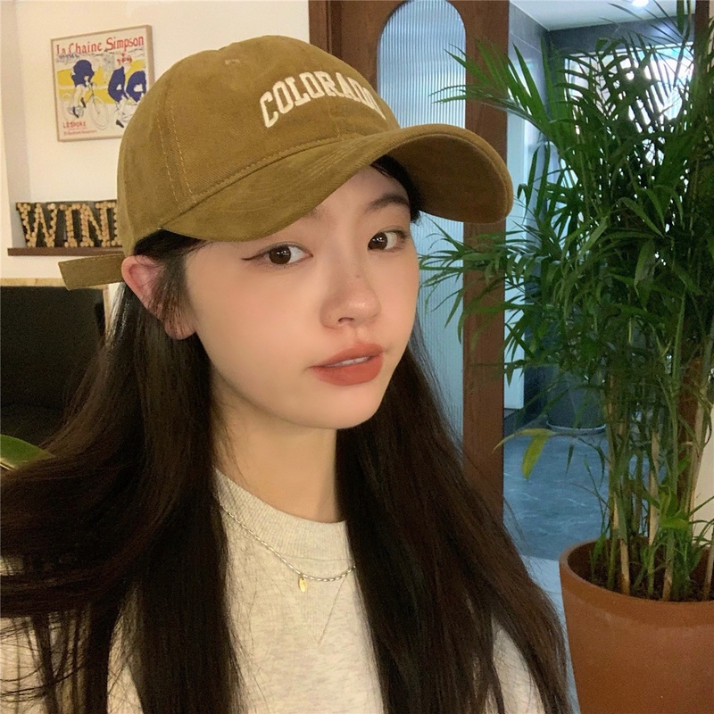 Mũ Lưỡi Trai Thêu Chữ Chất Liệu Cotton Thời Trang Dành Cho Nữ