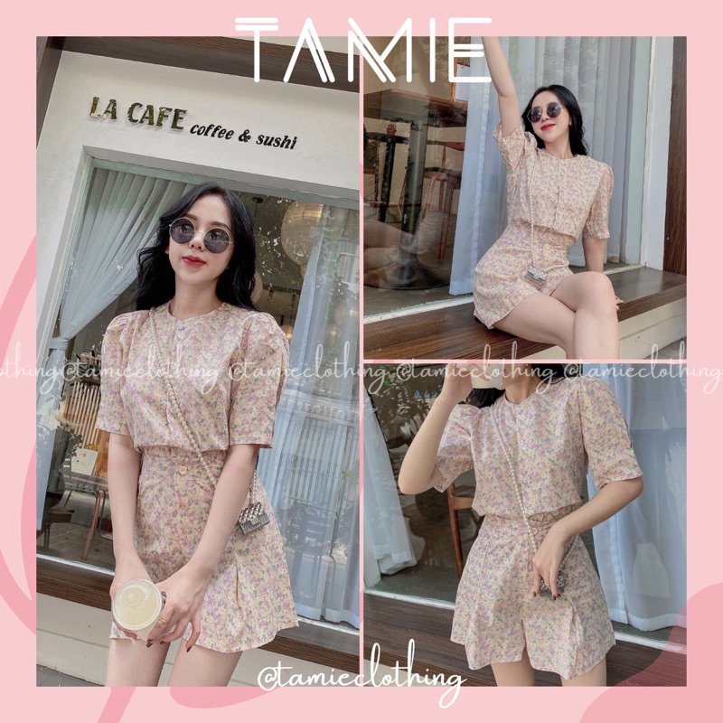 Set Hoa Nhí Summer Màu Pastel Áo Kèm Quần Short TAMIEclothing