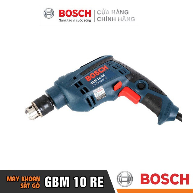 [CHÍNH HÃNG] Máy Khoan Bắt Vít Bosch GBM 10 RE (10MM-600W) Giá Đại Lý Cấp 1, Bảo Hành Tại Các TTBH Toàn Quố