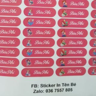HÌNH THẬT 🌟 STICKER DÁN in tên bé - HÌNH DÁN đánh đồ vật, bút thước, đồ cá nhân của bé 🌟