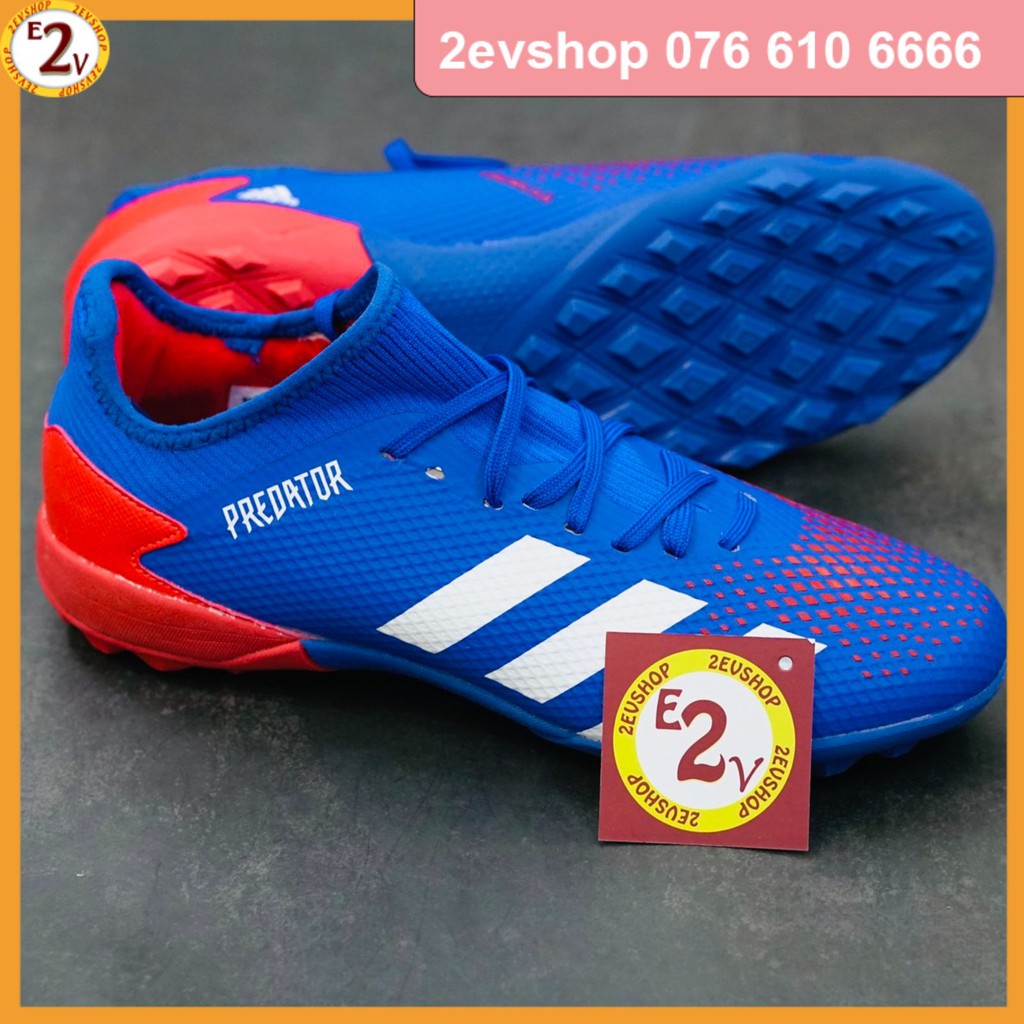 [Mẫu Mới] [ Tặng Túi/Tất] Giày Đá Bóng 𝗧𝗙 𝗔𝗱𝗶𝗱𝗮𝘀 𝗣𝗿𝗲𝗱𝗮𝘁𝗼𝗿 𝟮𝟬𝟮𝟬 Xanh Dương Đã Khâu