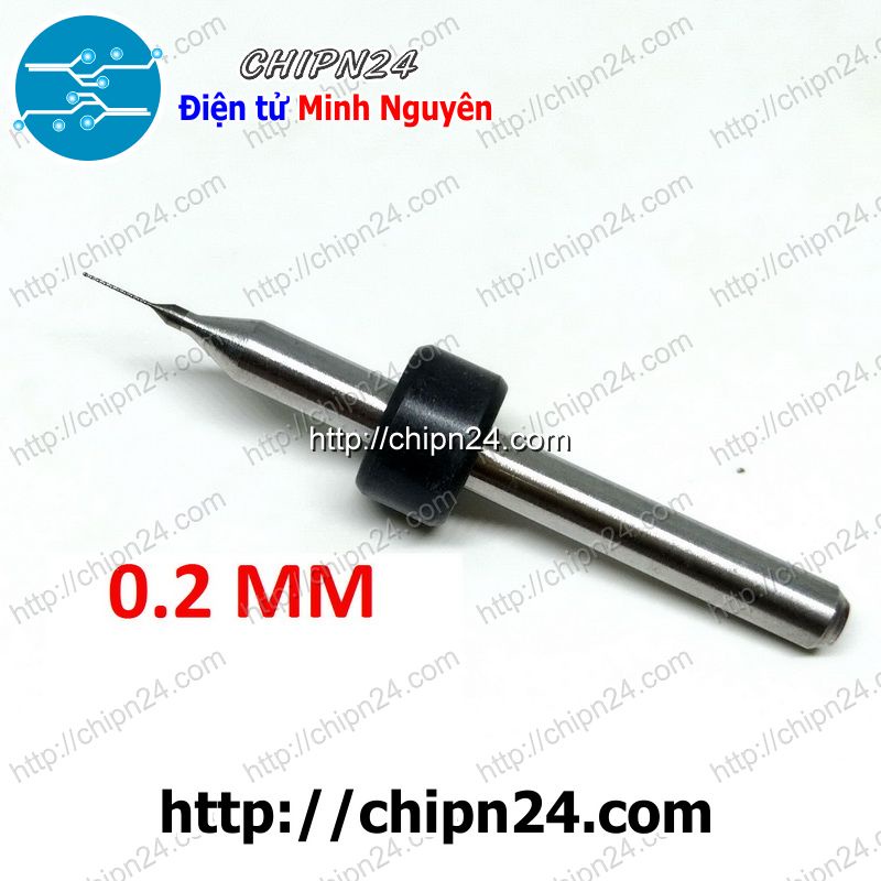 [2 CÂY] Mũi khoan mạch in CNC 0.2mm (Mạch điện tử, PCB)