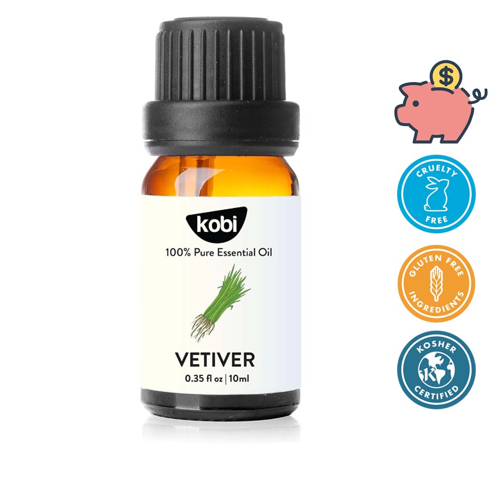 Tinh dầu Hương Lau Kobi Vetiver essential oil giúp giảm lo âu, phiền muộn, tăng cường miễn dịch - 10ml