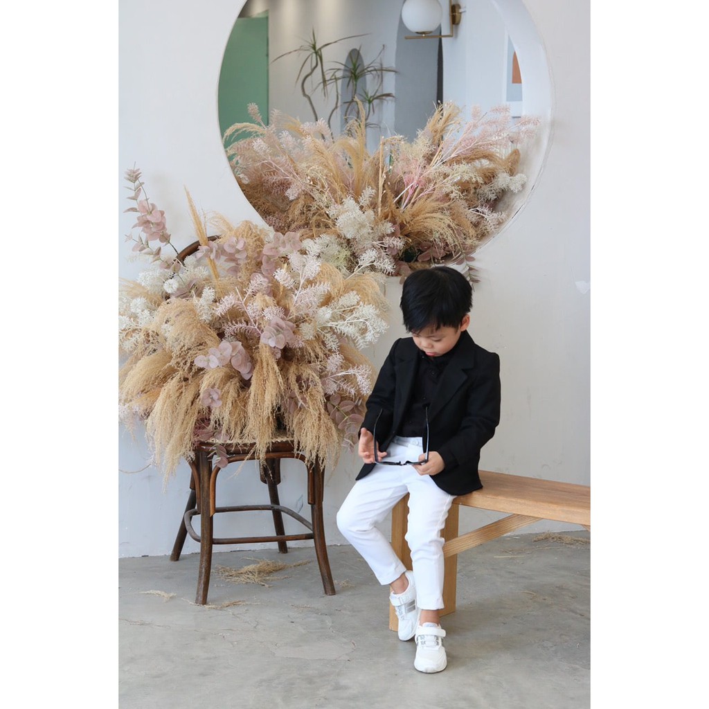 SET QUẦN ÁO VEST CÔNG TỬ NHÍ MÀU ĐEN