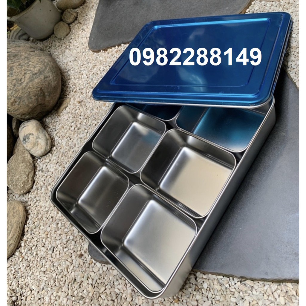 KHAY GIA VỊ INOX CÓ NẮP RỜI