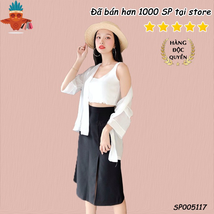 Chân váy midi đen xẻ tà lưng cao THOCA HOUSE sang chảnh, 3 size phù hợp đi chơi, đi làm cho các nàng | BigBuy360 - bigbuy360.vn